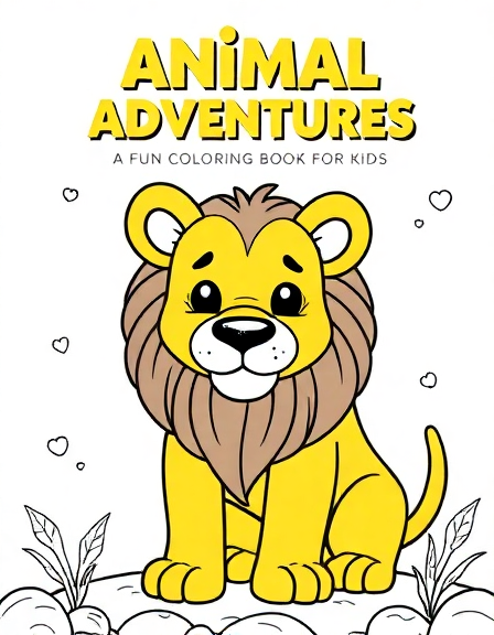 Animal Adventures: A Fun Coloring Book for Kids
