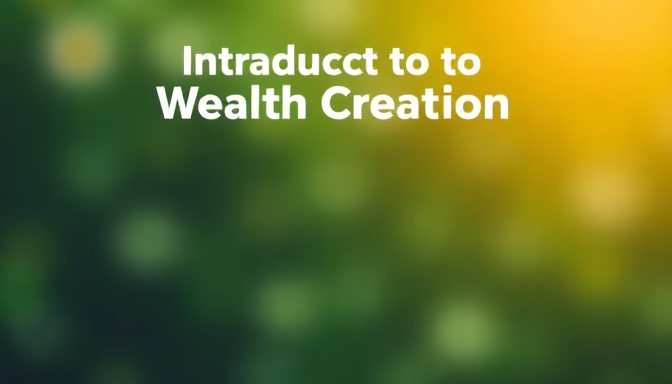 Introduction to Wealth Creation - Pathways to Prosperity: Your Guide to ...