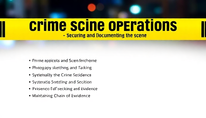 Crime Scene Operations: Securing and Documenting the Scene ...