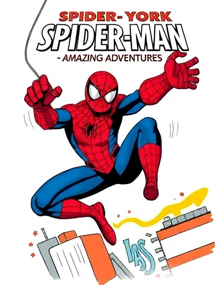Spider-Man's Amazing Adventures: A Colorful Comic Book for Young Heroes
